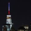 Solidarity With Paris: 1 World Trade Center Spire Lit In Blue, White And Red
